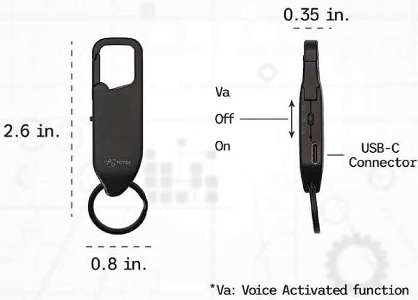 TCTEC Keychain Snimač glasa