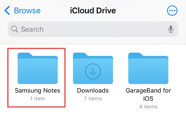 Overfør Samsung Notes til iPhone iCloud