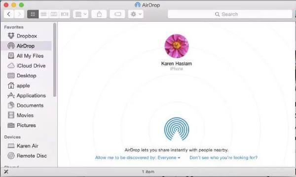 Mac と iPhone で Airdrop をオンにする