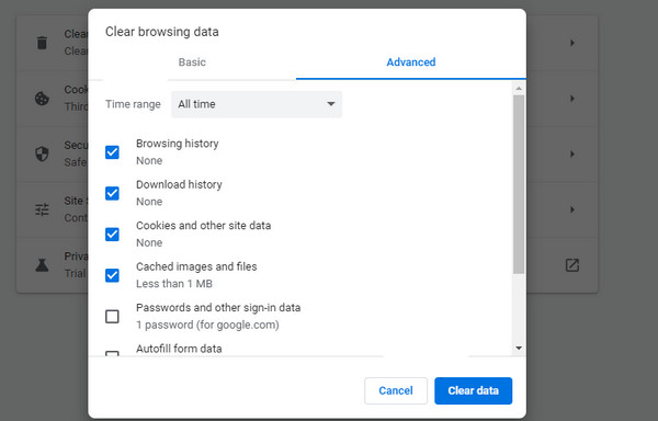 Chrome Clear Cache javítása Omegle hiba