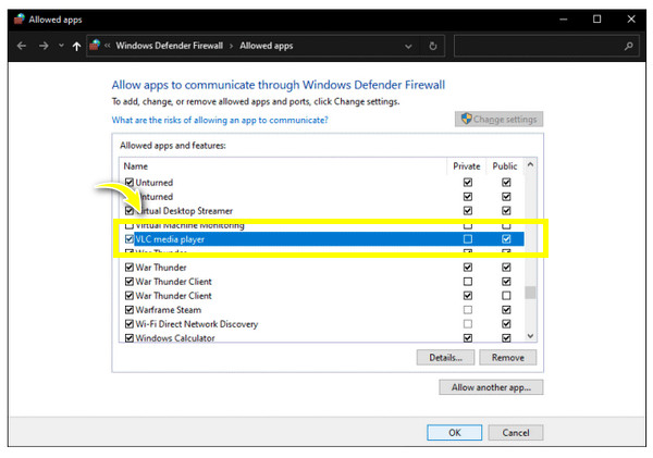 Deshabilitar el servicio de firewall