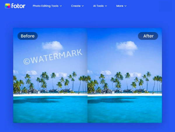 מסיר סימני מים של Fotor iStock