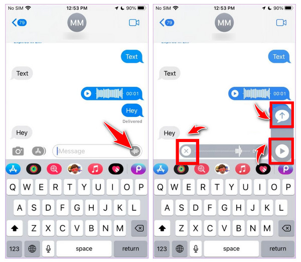iOS 15 Nahrajte zvukovou zprávu