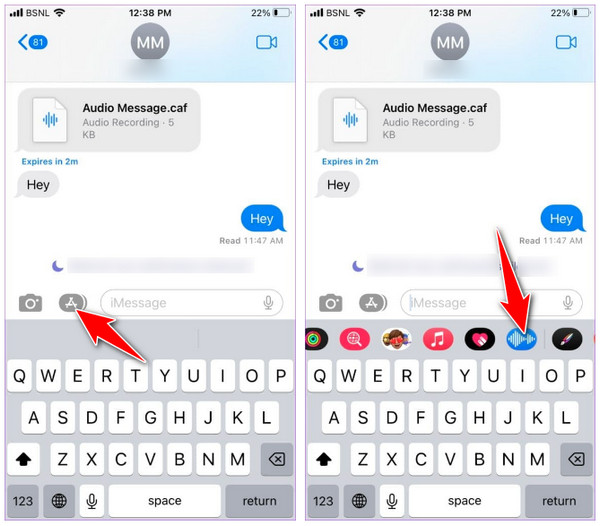 Zvuková zpráva pro iOS 16