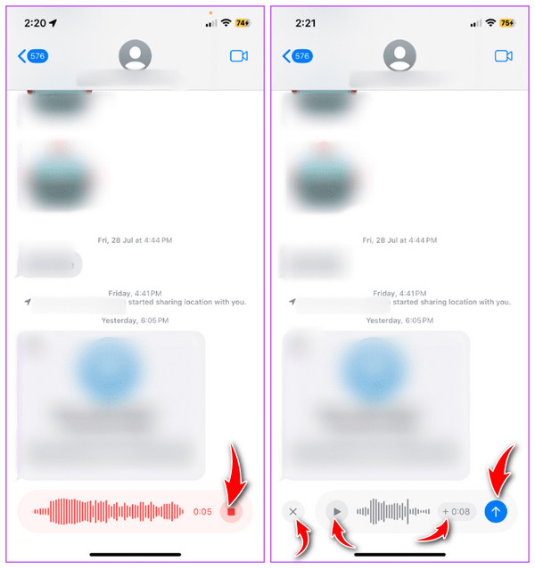 iOS 17 Skicka röstmeddelande iPhone