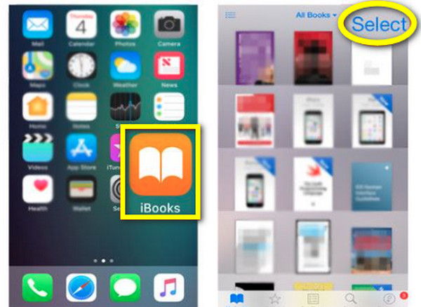 iPhone แอร์ดรอป iBooks