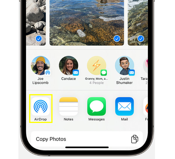 Mac Нажмите на Airdrop