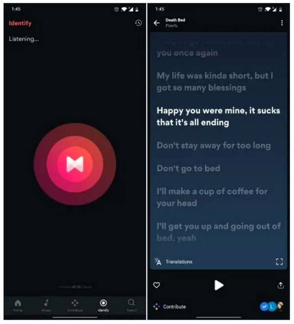 Wyszukiwarka utworów MusixMatch