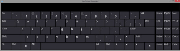Tastiera su schermo Mostra input da tastiera