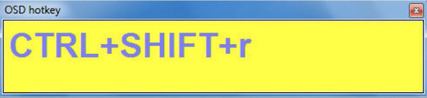 OSDHotKey Visa tangentbordsinmatning