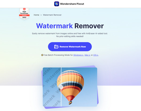 Removedor de marca d'água PixCut iStock