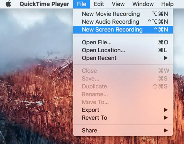 โปรแกรมบันทึกหน้าจอ QuickTime Player ไม่มีการจำกัดเวลา