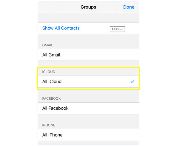 Set iCloud as Default Account