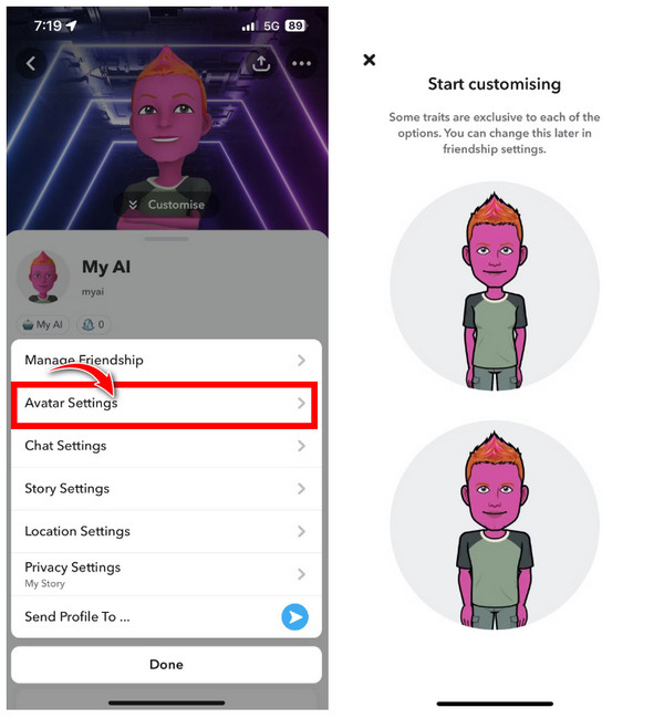 Snapchat Vælg Avatar