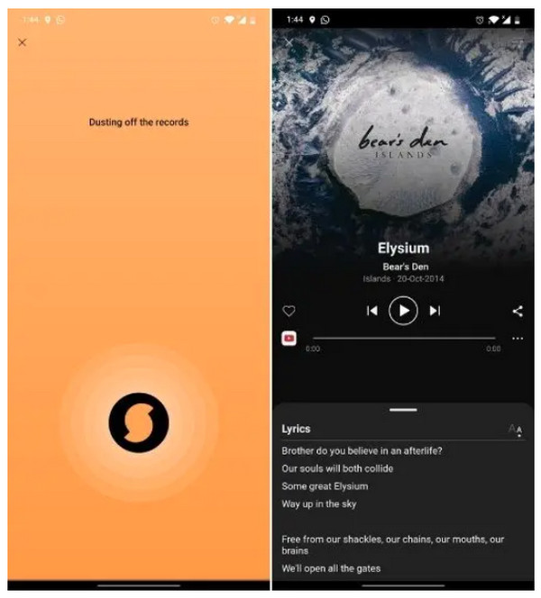 Поиск песен SoundHound