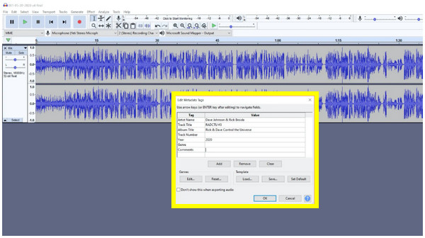 Audacity Convert AUP3 to MP3 