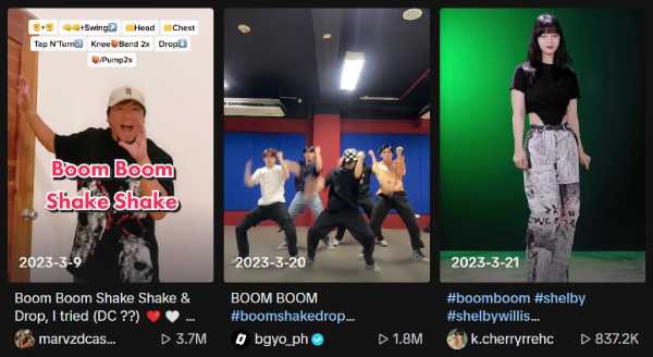 Boom Shake Drop TikTok Dans Trendi