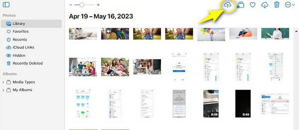 iCloud ดาวน์โหลดรูปภาพที่เลือก