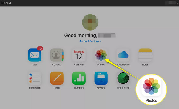 iCloud Μετάβαση στις Φωτογραφίες