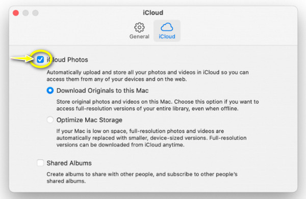 תמונות של iCloud Mac