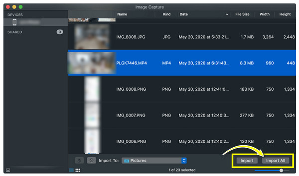 Image Capture Transfer Photos from iPhone to Mac