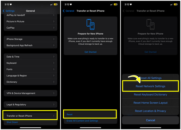 Reset Network Settings