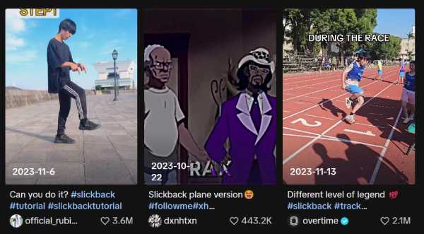 Tendance de danse Slickback TikTok