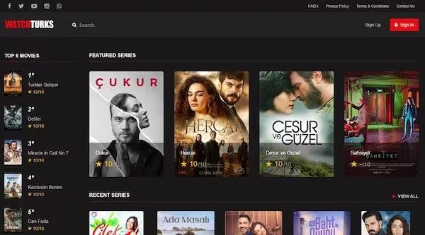 Watchtuks speichert türkische Serien mit englischem Untertitel