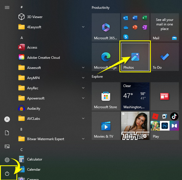 Windows 打开照片应用程序