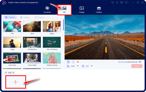 AnyRec Lägg till flera videor