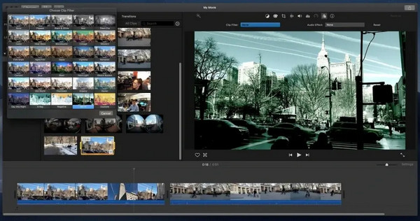 Editor de vídeo iMovie 4K