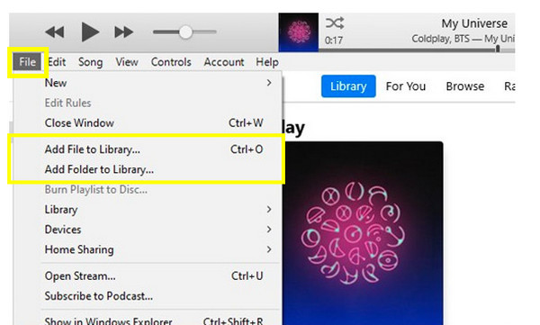 iTunes เพิ่มไฟล์ MP3