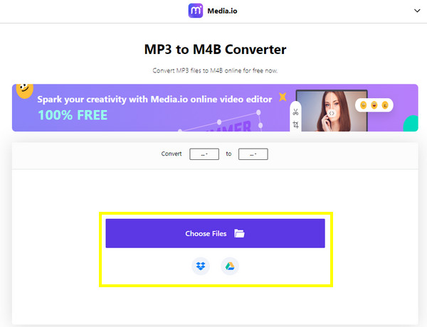Media.io 在线选择文件