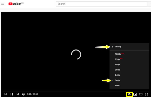 Modificar la calidad del vídeo