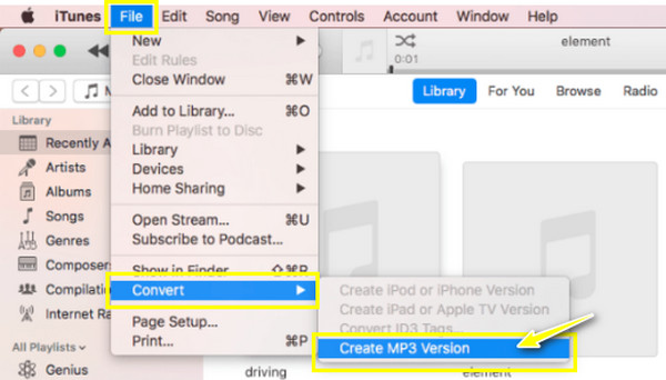 Open Audio in iTunes