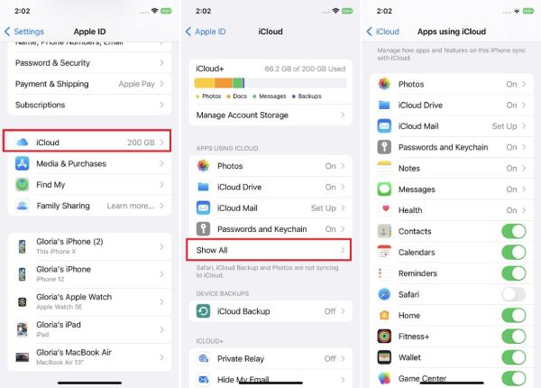 Fotoğrafları iCloud ile iPhone arasında aktarma