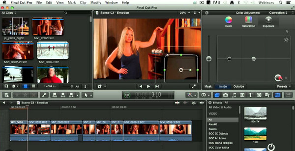 Editor maskování videa Adobe Premiere Pro