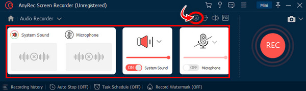 AnyRec Enable Audio Options