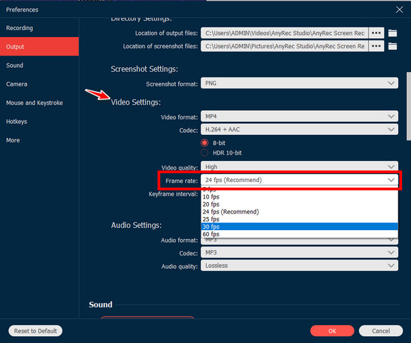 Anyrec Set FPS