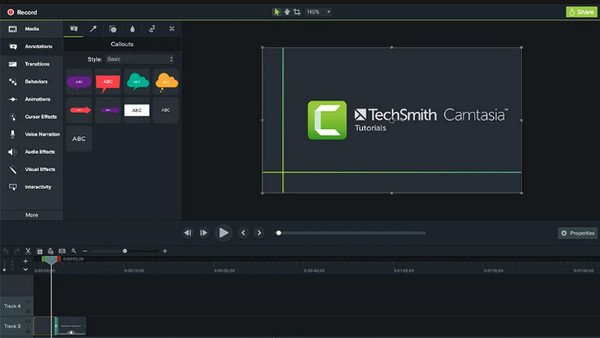 Software di registrazione demo Camtasia