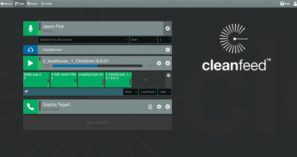 CleanFeed 원격 오디오 녹음기