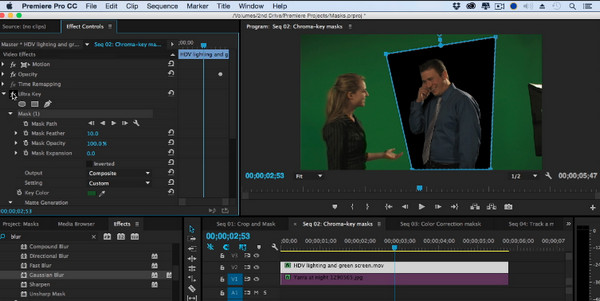 Editor di mascheramento video di Final Cut Pro x