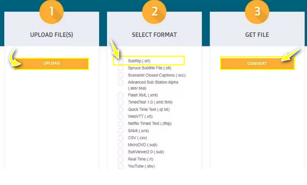 GoTranscript SBV'yi SRT'ye dönüştürün