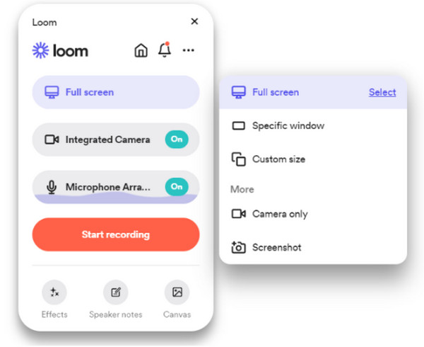 Software di registrazione demo di Loom