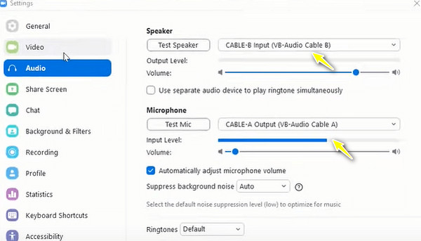 OBS 在 Zoom 中設定音訊輸出設定