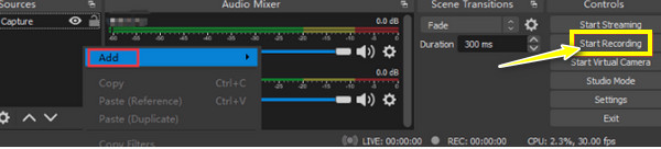 OBS Iniciar Gravação