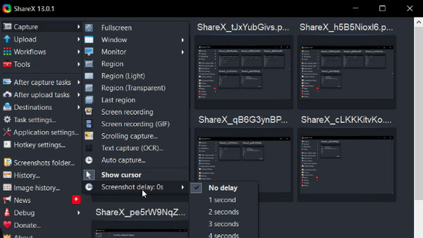 ShareX 데모 녹음 소프트웨어