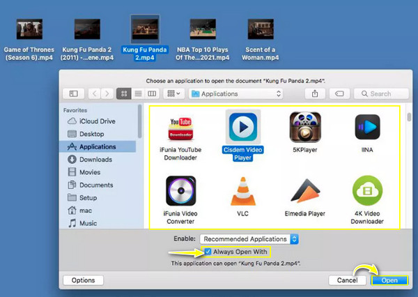 Reproductor multimedia de conjunto de archivos específico