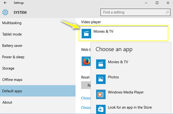 Windows Vælg en ny afspiller