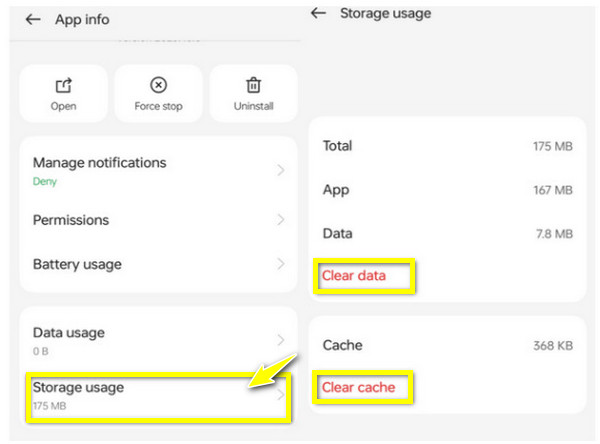 Limpe o cache do seu dispositivo